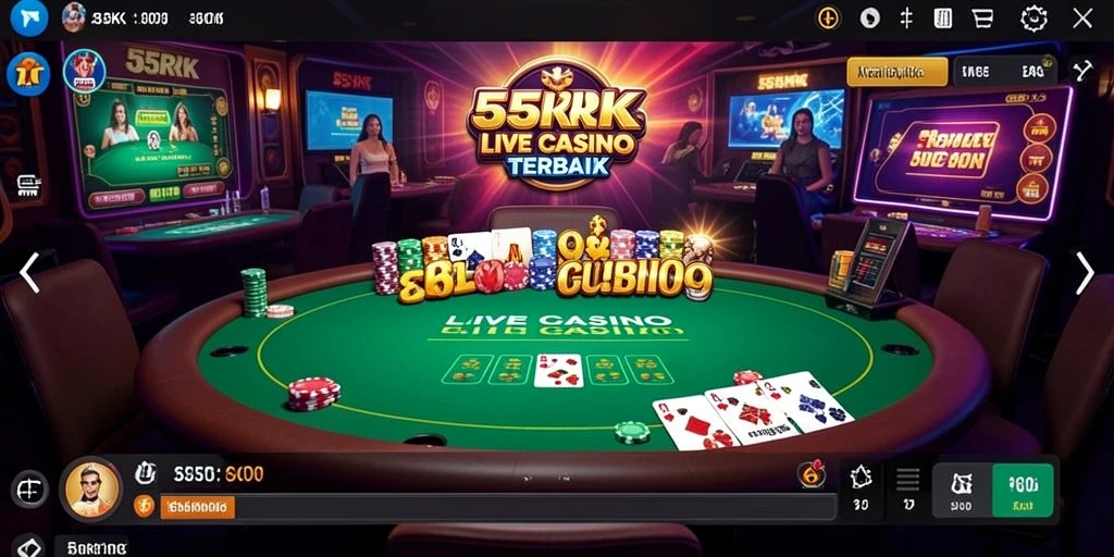 Tampilan aksi mengasyikkan di meja Live Casino 55RK.