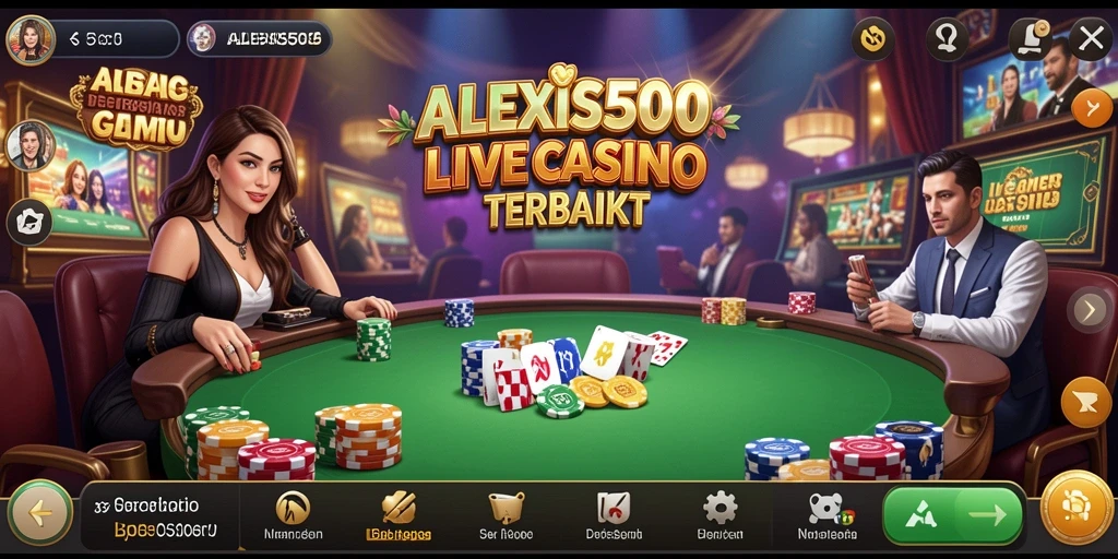 Tampilan permainan Live Casino yang menarik dan interaktif di ALEXIS500.