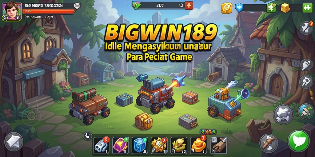 Tampilan gameplay <strong>BIGWIN189</strong> yang menarik dengan karakter unik dan pembangunan bisnis.