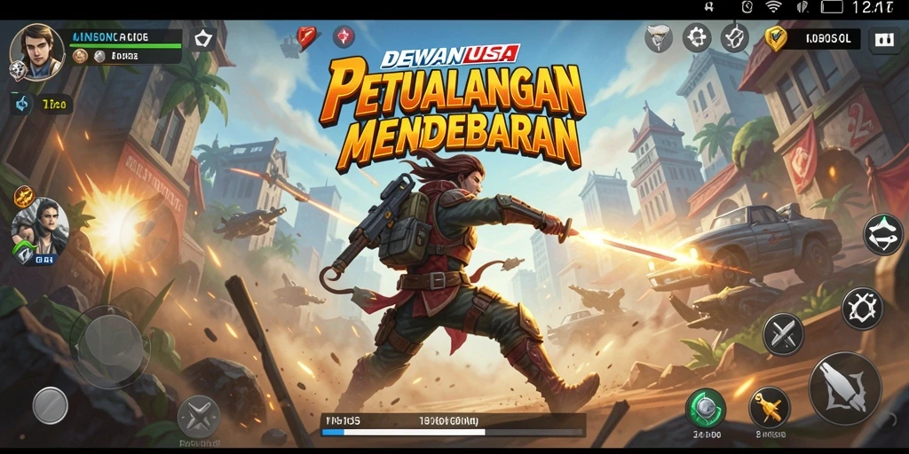 Tampilan gameplay aksi seru dalam DEWANUSA dengan pertarungan mendebarkan.