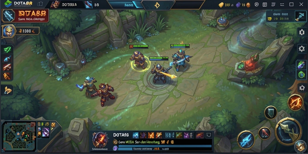 Screenshot gameplay DOTA88 yang menampilkan aksi seru di MOBA.