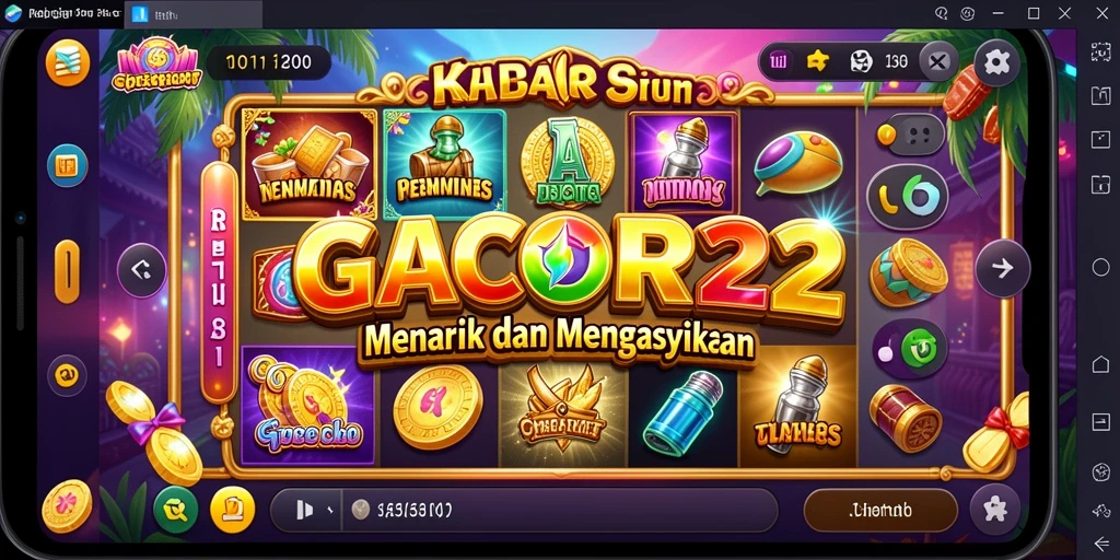 Tampilan gameplay Slot GACOR22 yang menarik dan penuh warna.
