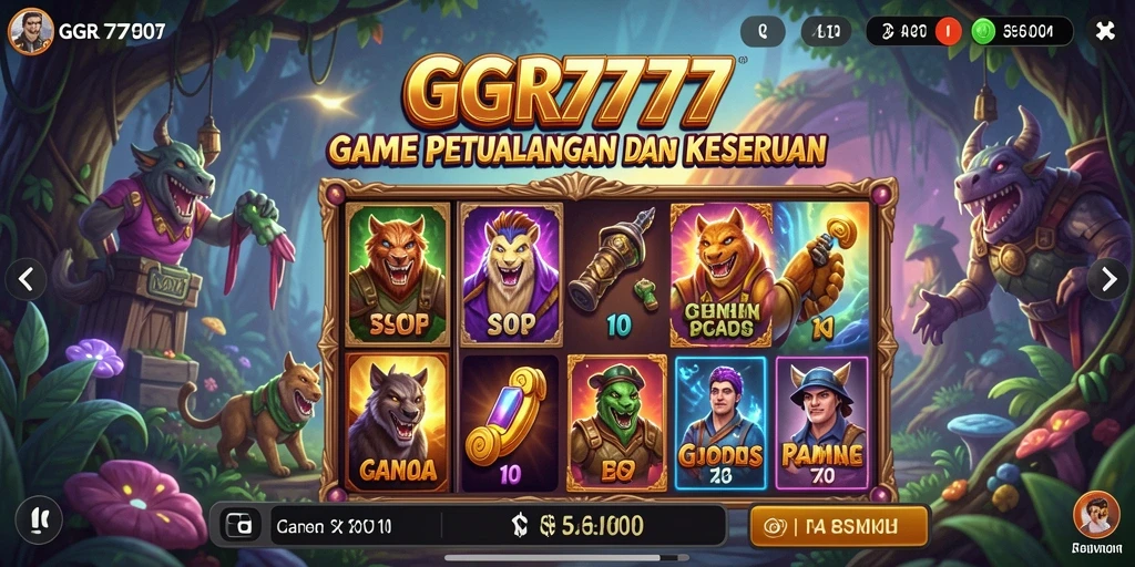 Tampilan menarik dan gameplay seru dalam GGR7777 Slot.