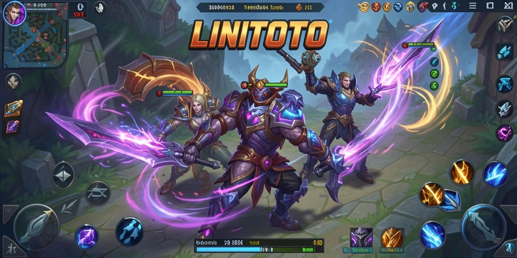 Tampilan gameplay dinamis LINITOTO yang memukau dalam pertempuran MOBA.