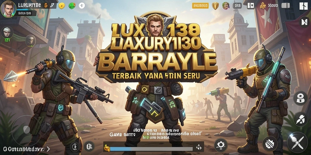 Screenshot utama LUXURY138 menampilkan aksi seru dalam permainan Battle Royale.