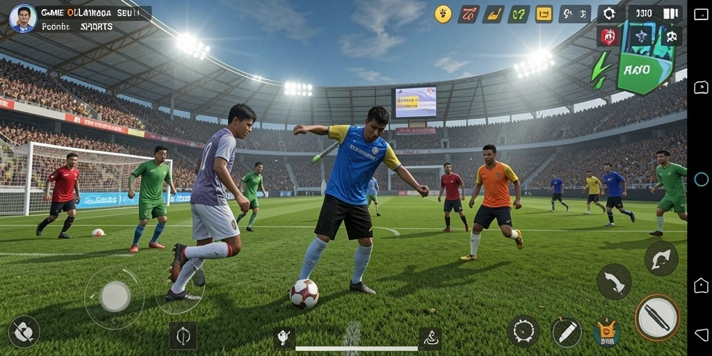 Screenshot MPOID menunjukkan aksi seru dalam pertandingan olahraga.