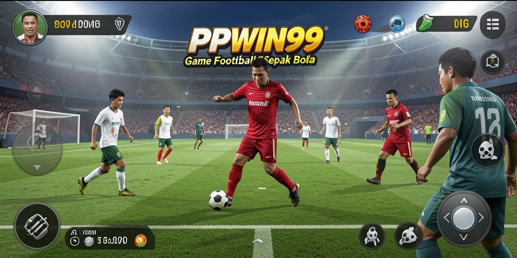 Tampilan gameplay PPWIN99 yang mendebarkan dan penuh aksi sepak bola.
