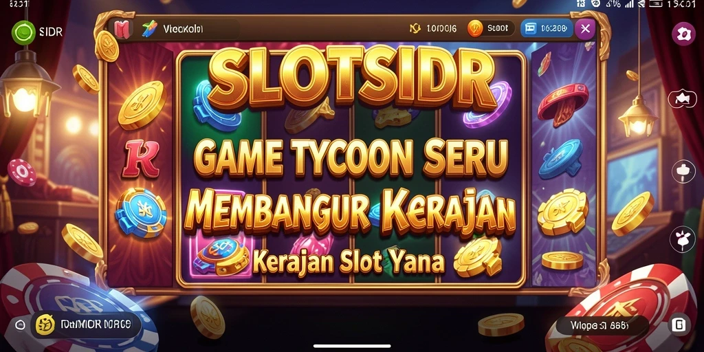 Tampilan gameplay SLOTSIDR yang seru dan interaktif dalam membangun kasino.