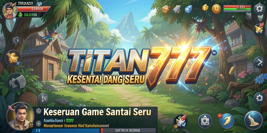 Tampilan gameplay TITAN777 yang seru dan penuh warna.
