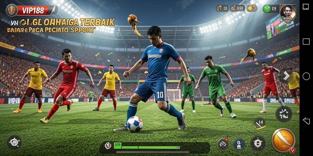 Tampilan utama VIP188 menampilkan gameplay penuh aksi olahraga.