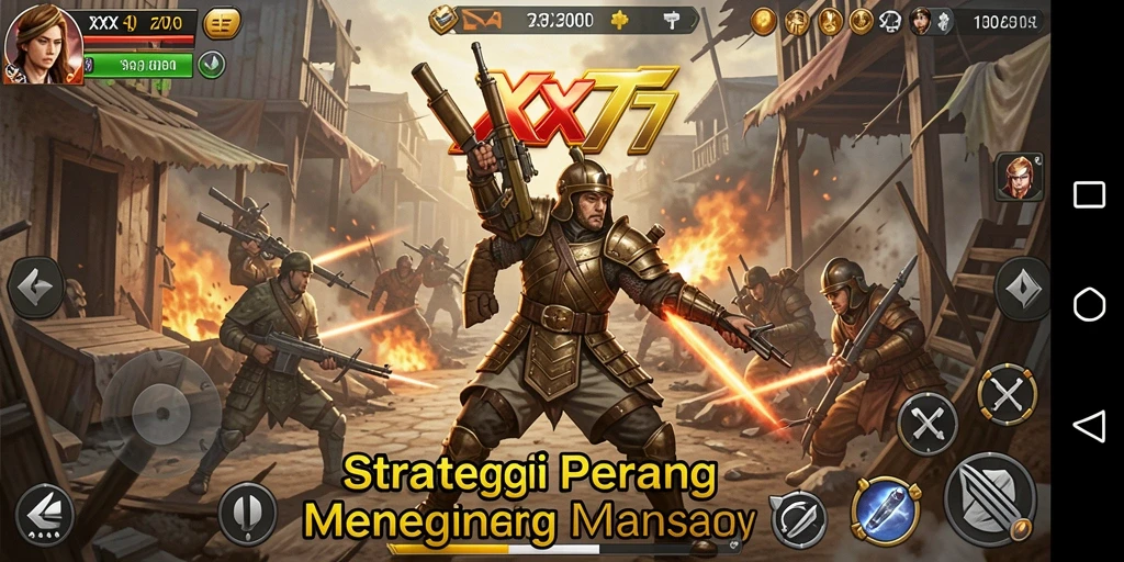 Tampilan gameplay XXX777 yang intens dan menarik di battlefield.